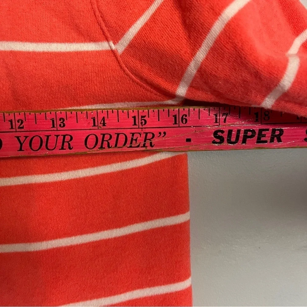 J. Crew Neon Pink Stripe Fleece Turtleneck